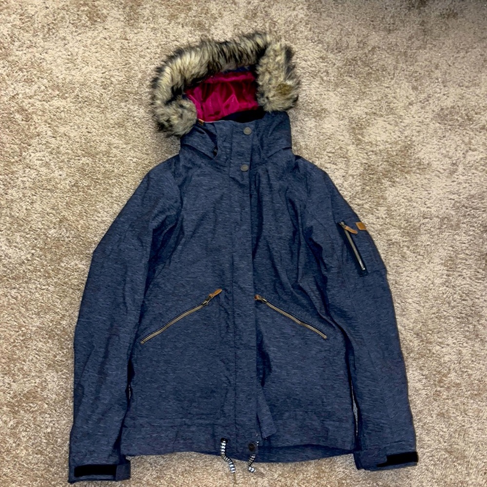 Roxy dark denim ski jacket